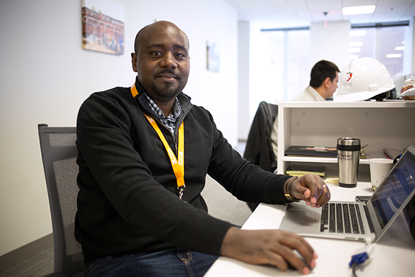 Emmanuel Kamanzi at work